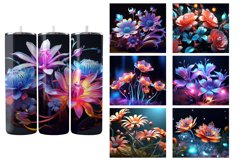 32 3D Flowers Tumbler Sublimation |3D Flower Tumbler Wrap Product Image 2