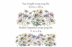 Floral Daisies Tumbler Wrap DIY Template - 40oz Sublimation Product Image 2