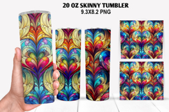 Flower Skinny Tumbler 20oz Wrap Design, Winter Tumbler Wrap Product Image 1