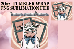 SUNSHINE JOY 20oz TUMBLER WRAP, Cute Cow Product Image 1