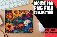 Chic 3D Flower Pattern Mouse Pad Product Image 1