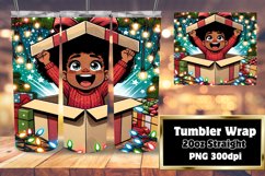 African American Holiday Wrap Tumbler 20oz PNG Product Image 1