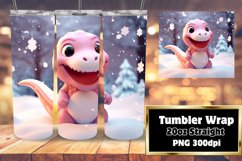 3D Dino Xmas ANIMAL Fantasy 20oz Wrap Product Image 1