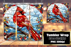 Festive Stained Glass 3D Noel Glow Tumbler 20oz Product Image 1