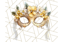 Vintage Garden Masquerade Floral Eye Mask PNG Clipart Product Image 5