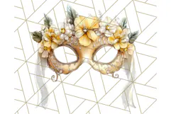 Vintage Garden Masquerade Floral Eye Mask PNG Clipart Product Image 5