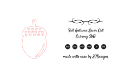 Fall Autumn Laser Cut Earring SVG Product Image 2