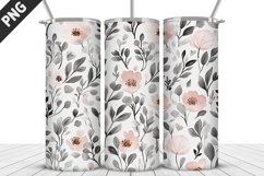 Flowers Tumbler Wrap | Sublimation Design | Tumbler PNG Product Image 1