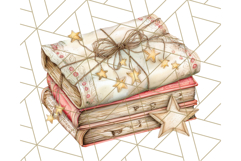 Christmas Book Clipart, Festive Reading PNG Illustrations Product Image 5