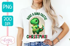 Christmas dinosaur sublimation PNG, Funny Christmas PNG Product Image 4