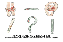 Sage Green Christmas Alphabet Png Clipart, letters doodle Product Image 6