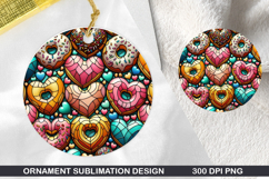 Love Stained Glass Ornament PNG, Digital Download File Product Image 1