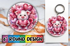 Radiant Round Car Coaster Design, Valentines Product Image 1