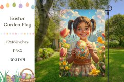 Happy Easter Garden Flag, Welcome Garden Flag, Easter PNG Product Image 1