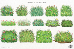 Whimsy Spring Green Grass Clipart Product Image 4