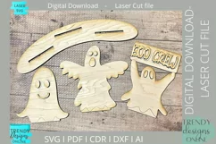 Boo Crew Ghosts svg, Halloween Shelf sitter laser file Product Image 3