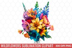 Wildflowers Sublimation Clipart Product Image 1