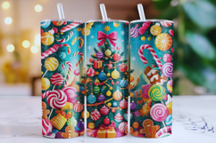Merry Christmas Tree Tumbler Wrap | Christmas Wrap Product Image 1