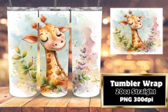 Sweet Wildlife Watercolor Tumbler Wrap - 20oz Product Image 1