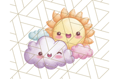 Kawaii Weather Clipart PNG, Cute Pastel Weather Icons Product Image 5