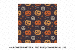 Halloween Pumpkin Pattern Png | Sublimation | Digital Paper Product Image 1