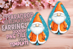 Sleek Teardrop Earrings Design Template , Gnome Product Image 1