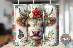 Christmas Baby Highland Cow - Skinny Tumbler Sublimation Product Image 1