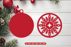 Christmas Ornament Laser Cut SVG Product Image 2