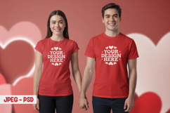 Valentine Couple Sweatshirt PSD JPEG Mockup Product Image 1