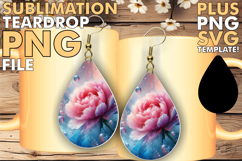 Cheerful Teardrop Earrings Magic, 3D Flower Product Image 1