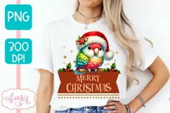 Merry Christmas PNG, Cute Christmas parrot cute christmas PN Product Image 1
