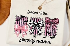 Preppy Coquette Halloween Bows PNG | Spooky Mama Sublimation Product Image 3