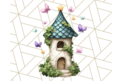 Princess Castle Clipart PNG, Enchanted Garden Artwork Product Image 5