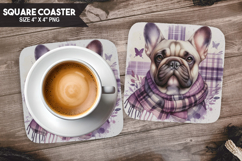 Cute Dogs Square Coaster PNG Bundle, Pet Coaster Design Product Image 14