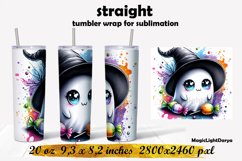 Ghost Halloween Tumbler sublimation,Cute Halloween tumbler Product Image 1