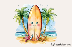 Cute Kawaii Summer Clipart PNG Product Image 1