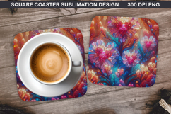 Valentine Coaster Sublimation, Valentine Coaster PNG Design Product Image 1