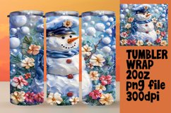 Summer Snowfall: 20oz Beachy Tumbler Wraps Product Image 1