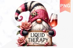 Liquid therapy Sublimation Gnome - PNG Design Product Image 1