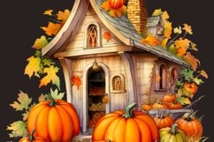 Autumn Fantasy Houses Clipart Bundle Product Image 5