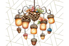Fall Fairy House Clipart PNG, Autumn Homes and Decor Product Image 5