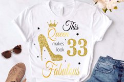 33rd birthday svg, Queen Birthday 33rd Svg, 33rd Birthday sv Product Image 3
