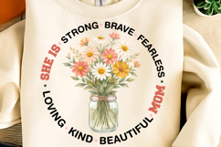 Mother's Day PNG, She is Mom PNG, Boho Mama Floral PNG, Mama Product Image 2