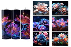 32 3D Flowers Tumbler Sublimation |3D Flower Tumbler Wrap Product Image 4