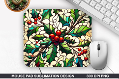 Flowers Mouse Pad Sublimation,Christmas Mouse Pad PNG Design Product Image 1