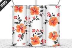 Flowers Tumbler Wrap | Sublimation Design | Tumble PNG Product Image 2