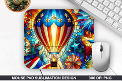 Fireworks Mouse Pad Sublimation, 4th Of July Mouse Pad PNG Product Image 1
