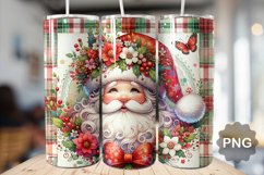 Christmas Santa Tumbler Sublimation - 20 Oz Skinny Tumbler Product Image 1