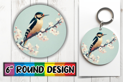 Playful Ornaments Circle Sublimation, Birds Product Image 1
