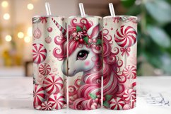Christmas Unicorn Tumbler Wrap | Christmas | Sublimation Product Image 1